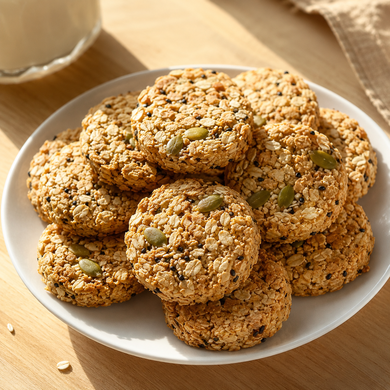 🌾🥣 Real Ingredients Pumpkin Seed Oat Biscuits – ☀️A Better Choice Every Day-&F