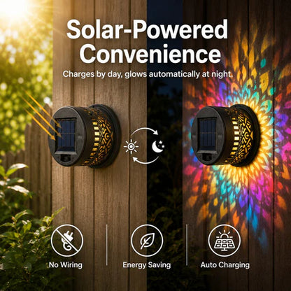 🔥Solar Mandala Projector🌈 Waterproof Outdoor Garden & Patio Light，Magical Patio Night Ambience-EQ
