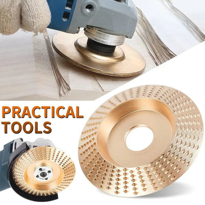 🪵 Heavy-Duty Wood Carving Disc | 3-Style Shaping Wheel | Fits 4" Angle Grinder | Alloy Steel DIY Woodworking Tool ⚙️✨-&F