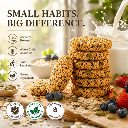 🌾🥣 Real Ingredients Pumpkin Seed Oat Biscuits – ☀️A Better Choice Every Day-&F