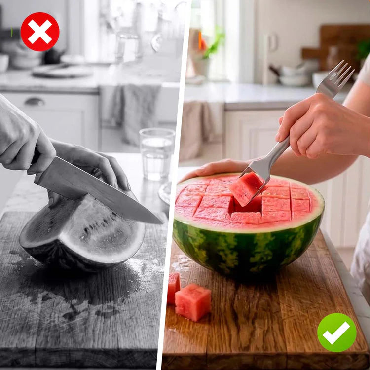 🍉 Effortless Fruit Prep-✨ 2-in-1 Fruit Cutter & Fork – For Quick and Easy Fruit Serving! 🍓-JKL