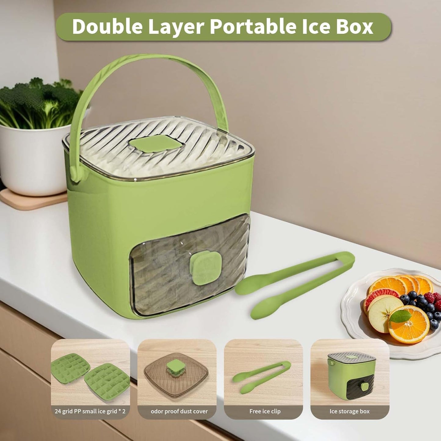 🧊❄️Handled Press-Type Ice Cube Tray (Double-Layer)For any summer moment!-JKL