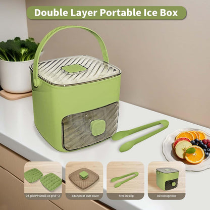 🧊❄️Handled Press-Type Ice Cube Tray (Double-Layer)For any summer moment!-JKL