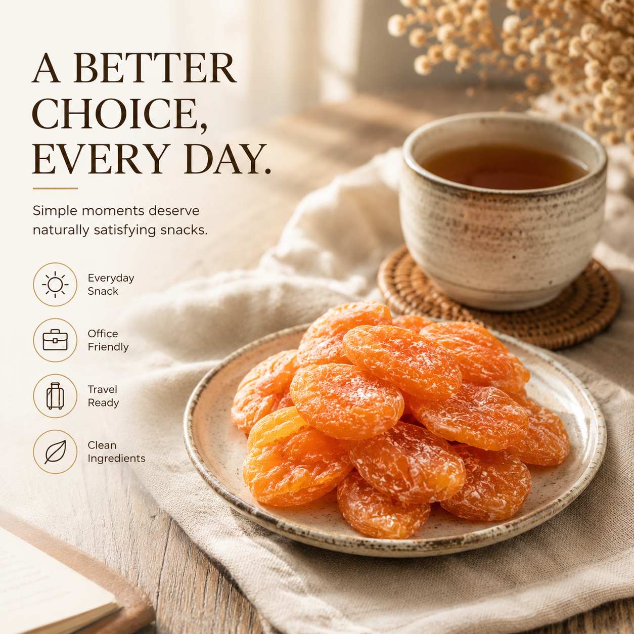 ✨ Naturally Crafted Bamboo Salt Dried Loquat |🍊Real Fruit • Clean Ingredients • Everyday Wellness-&F