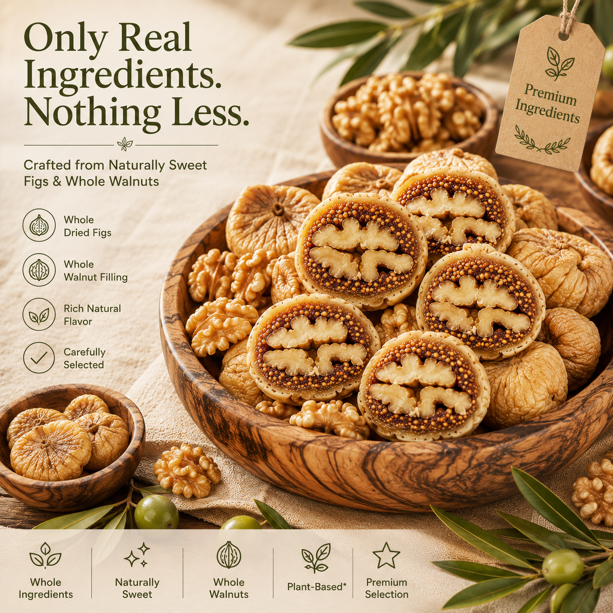 🥗 Nutritionist Recommended ｜ ⭐ 300,000+ Sold ｜ 🌿 Healthy Never Looked This Delicious ❤️ Premium Stuffed Dried Figs with Whole Walnuts-&F