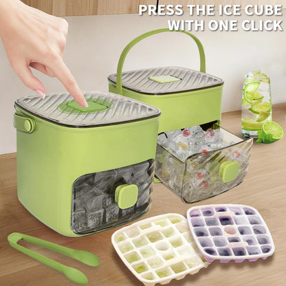 🧊❄️Handled Press-Type Ice Cube Tray (Double-Layer)For any summer moment!-JKL