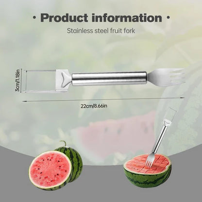 🍉 Effortless Fruit Prep-✨ 2-in-1 Fruit Cutter & Fork – For Quick and Easy Fruit Serving! 🍓-JKL