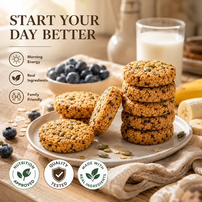 🌾🥣 Real Ingredients Pumpkin Seed Oat Biscuits – ☀️A Better Choice Every Day-&F