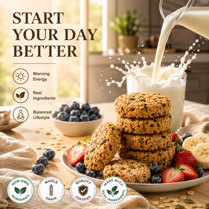🌾🥣 Real Ingredients Pumpkin Seed Oat Biscuits – ☀️A Better Choice Every Day-&F