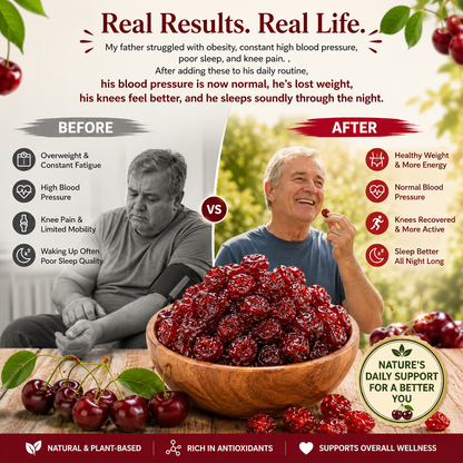 Say goodbye to high-calorie guilt! 🍒 Crush those stubborn cravings and fuel your body with our fiber-rich, active Tart Cherries-EV
