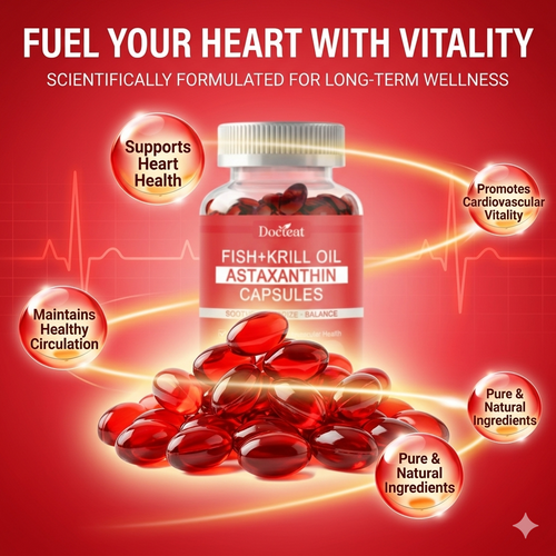 ❤️‍🔥Clinical Grade Krill & Fish Oil Complex + Super Antioxidant Astaxanthin – 👑Scientifically Formulated for Cardiovascular Vitality, Joint Mobility & Cognitive Focus – Non-GMO Pure Formula🛡️-BP
