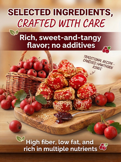 🔥🔥Premium Freeze-Dried Hawthorn | Healthy Sesame-Coated Fruit Snack🍒 -BP