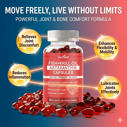 ❤️‍🔥Clinical Grade Krill & Fish Oil Complex + Super Antioxidant Astaxanthin – 👑Scientifically Formulated for Cardiovascular Vitality, Joint Mobility & Cognitive Focus – Non-GMO Pure Formula🛡️-BP