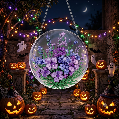 🔥Last Day 50% OFF-🎃Halloween Black Cat Moon Diamond Art Hanging Ornament Kit-JKL