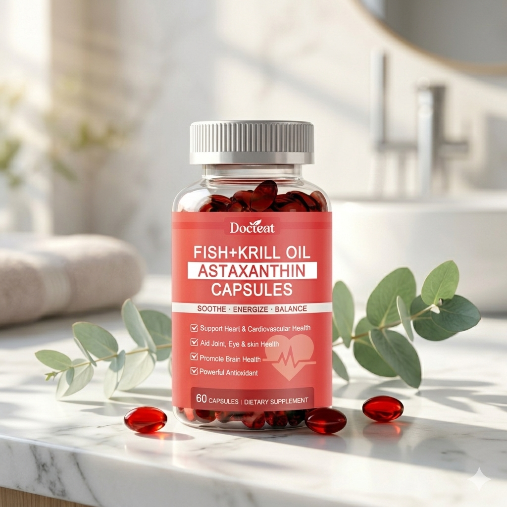 ❤️‍🔥Clinical Grade Krill & Fish Oil Complex + Super Antioxidant Astaxanthin – 👑Scientifically Formulated for Cardiovascular Vitality, Joint Mobility & Cognitive Focus – Non-GMO Pure Formula🛡️-BP