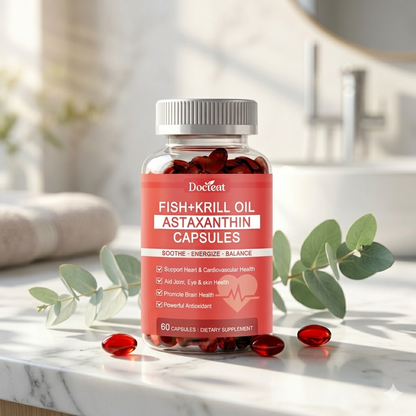 ❤️‍🔥Clinical Grade Krill & Fish Oil Complex + Super Antioxidant Astaxanthin – 👑Scientifically Formulated for Cardiovascular Vitality, Joint Mobility & Cognitive Focus – Non-GMO Pure Formula🛡️-BP