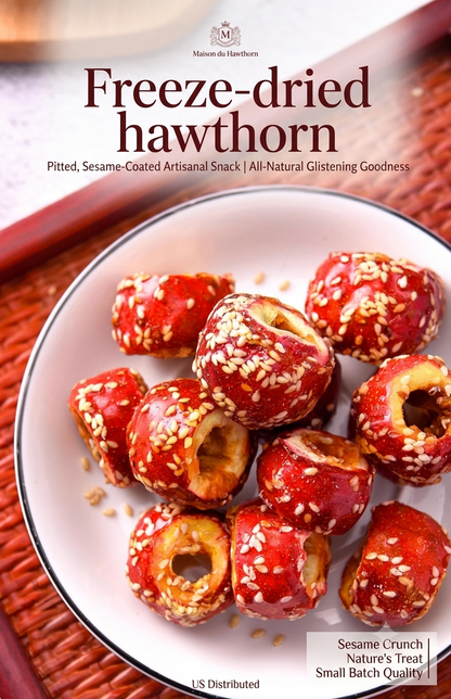 🔥🔥Premium Freeze-Dried Hawthorn | Healthy Sesame-Coated Fruit Snack🍒 -BP