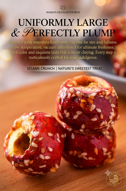 🔥🔥Premium Freeze-Dried Hawthorn | Healthy Sesame-Coated Fruit Snack🍒 -BP
