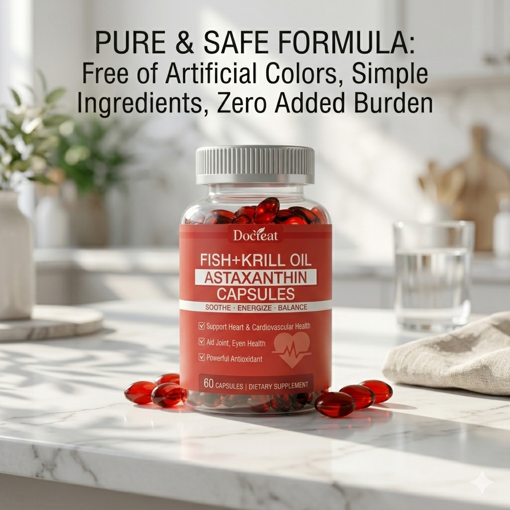 ❤️‍🔥Clinical Grade Krill & Fish Oil Complex + Super Antioxidant Astaxanthin – 👑Scientifically Formulated for Cardiovascular Vitality, Joint Mobility & Cognitive Focus – Non-GMO Pure Formula🛡️-BP