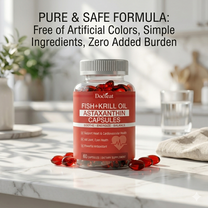 ❤️‍🔥Clinical Grade Krill & Fish Oil Complex + Super Antioxidant Astaxanthin – 👑Scientifically Formulated for Cardiovascular Vitality, Joint Mobility & Cognitive Focus – Non-GMO Pure Formula🛡️-BP