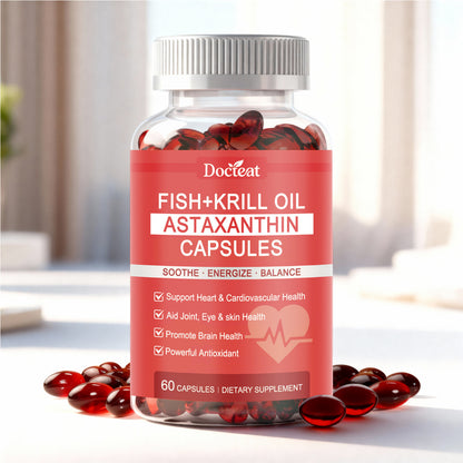 ❤️‍🔥Clinical Grade Krill & Fish Oil Complex + Super Antioxidant Astaxanthin – 👑Scientifically Formulated for Cardiovascular Vitality, Joint Mobility & Cognitive Focus – Non-GMO Pure Formula🛡️-BP