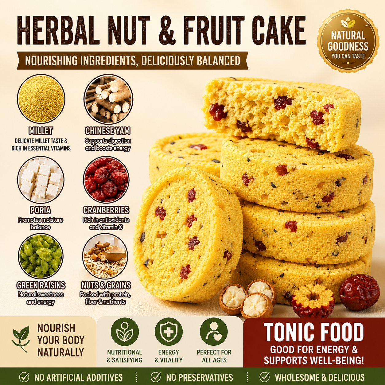 Sugar-Free & Oil-Free Eight Treasures Cake 🍰 Pure Natural Wellness-BP
