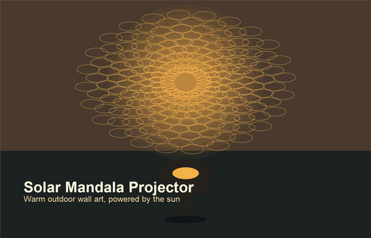 Mallsdash Solar Mandala Projector Wall Light warm outdoor projection